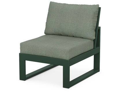 Unbranded Modular Armless Chair in Green / Cast Sage