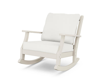 Country Living Wovendale Deep Seating Rocking Chair in Sand / Natural Linen