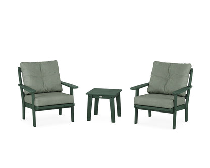 POLYWOOD® Mission 3-Piece Deep Seating Set in Green / Cast Sage