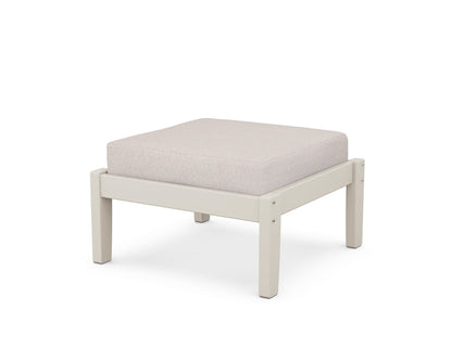 Unbranded Deep Seating Ottoman in Sand / Dune Burlap