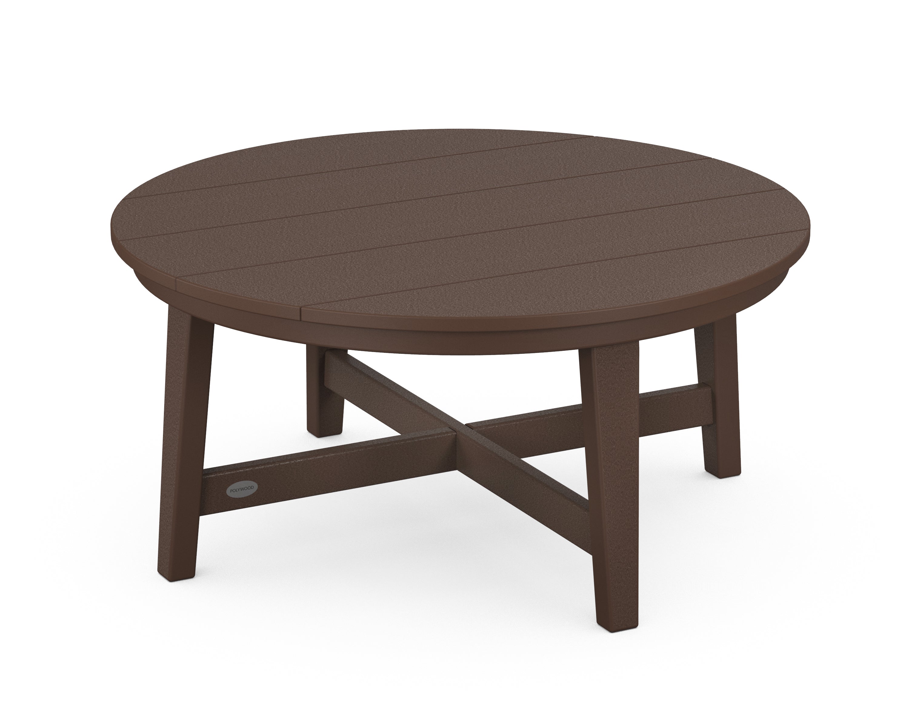 POLYWOOD® Newport 36" Round Coffee Table in Mahogany