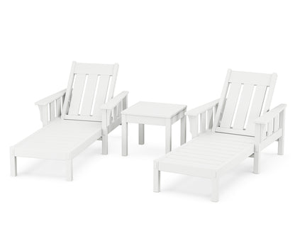 Martha Stewart by POLYWOOD® Acadia 3-Piece Chaise Set in White