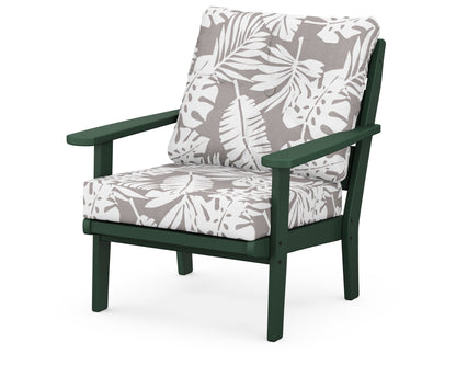 POLYWOOD® Lakeside Deep Seating Chair in Green / Leaf Grey Mist