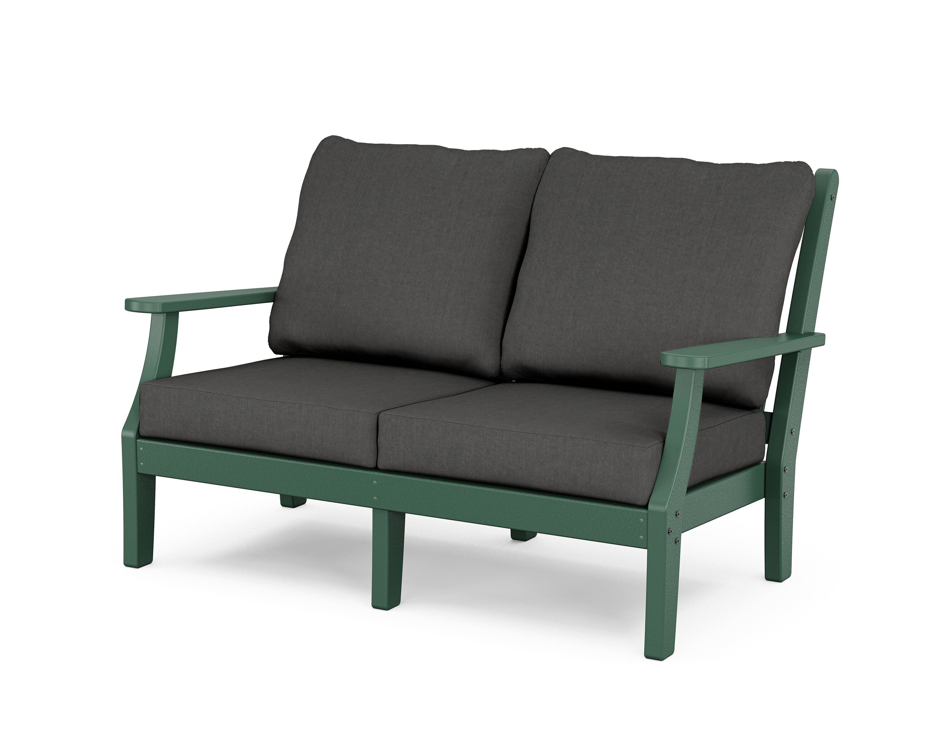 Country Living Wovendale Deep Seating Loveseat in Green / Spectrum Carbon