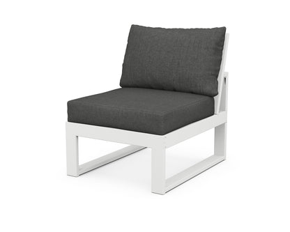 Unbranded Modular Armless Chair in White / Spectrum Carbon