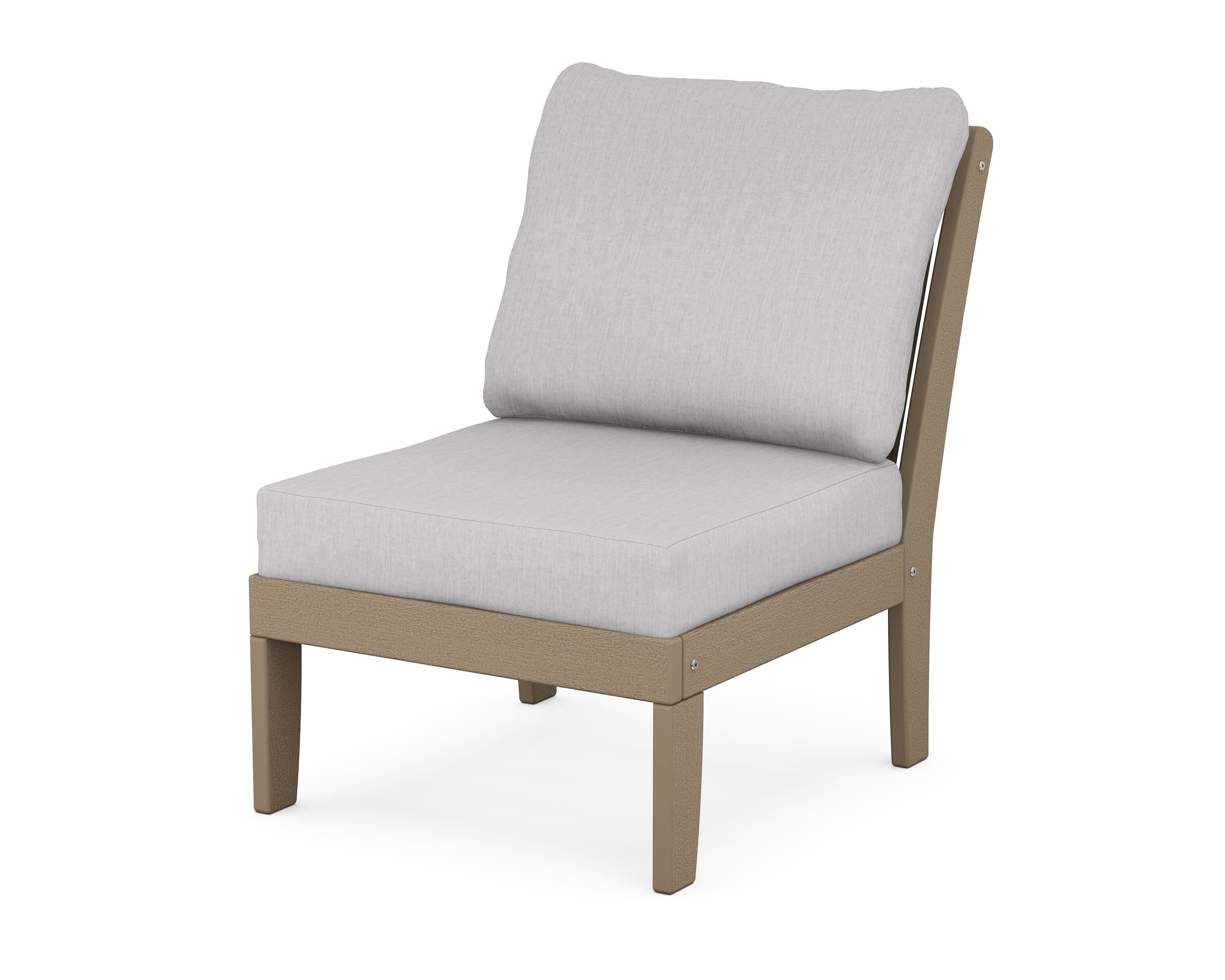 POLYWOOD® Braxton Modular Armless Chair in Vintage Sahara / Granite