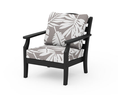 Draper James™ by  POLYWOOD® Savannah Deep Seating Chair in Black / Leaf Grey Mist