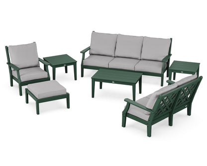 Country Living Wovendale 7-Piece Deep Seating Set in Green / Granite