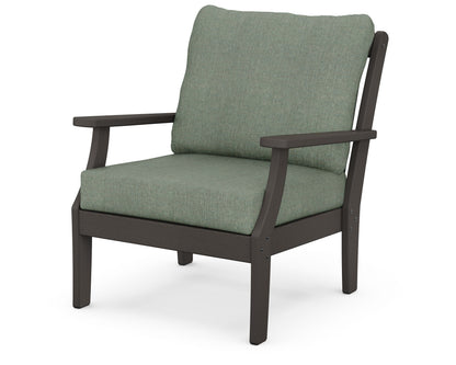 POLYWOOD® Braxton Deep Seating Chair in Vintage Coffee / Cast Sage