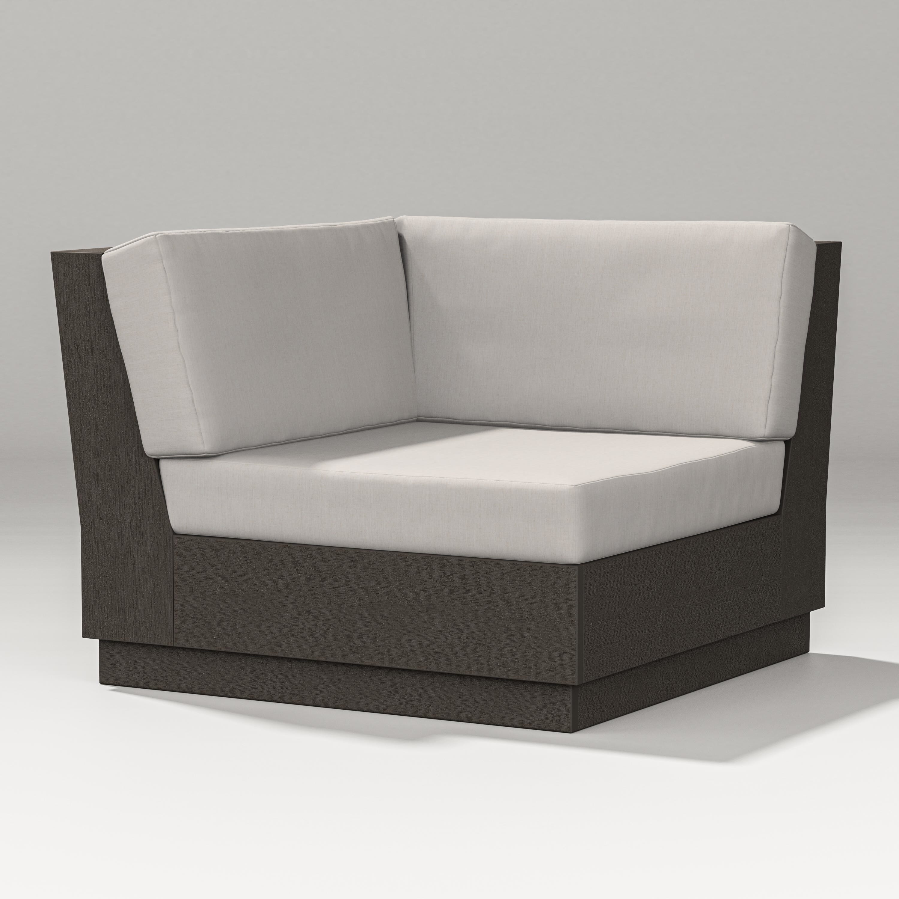 PW Designer Series Elevate Modular Corner Chair in Vintage Coffee / Cast Ash