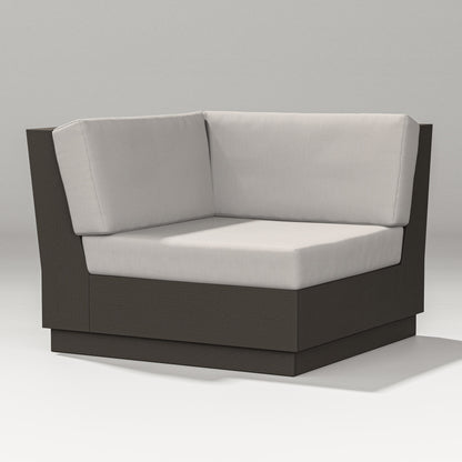 PW Designer Series Elevate Modular Corner Chair in Vintage Coffee / Cast Ash