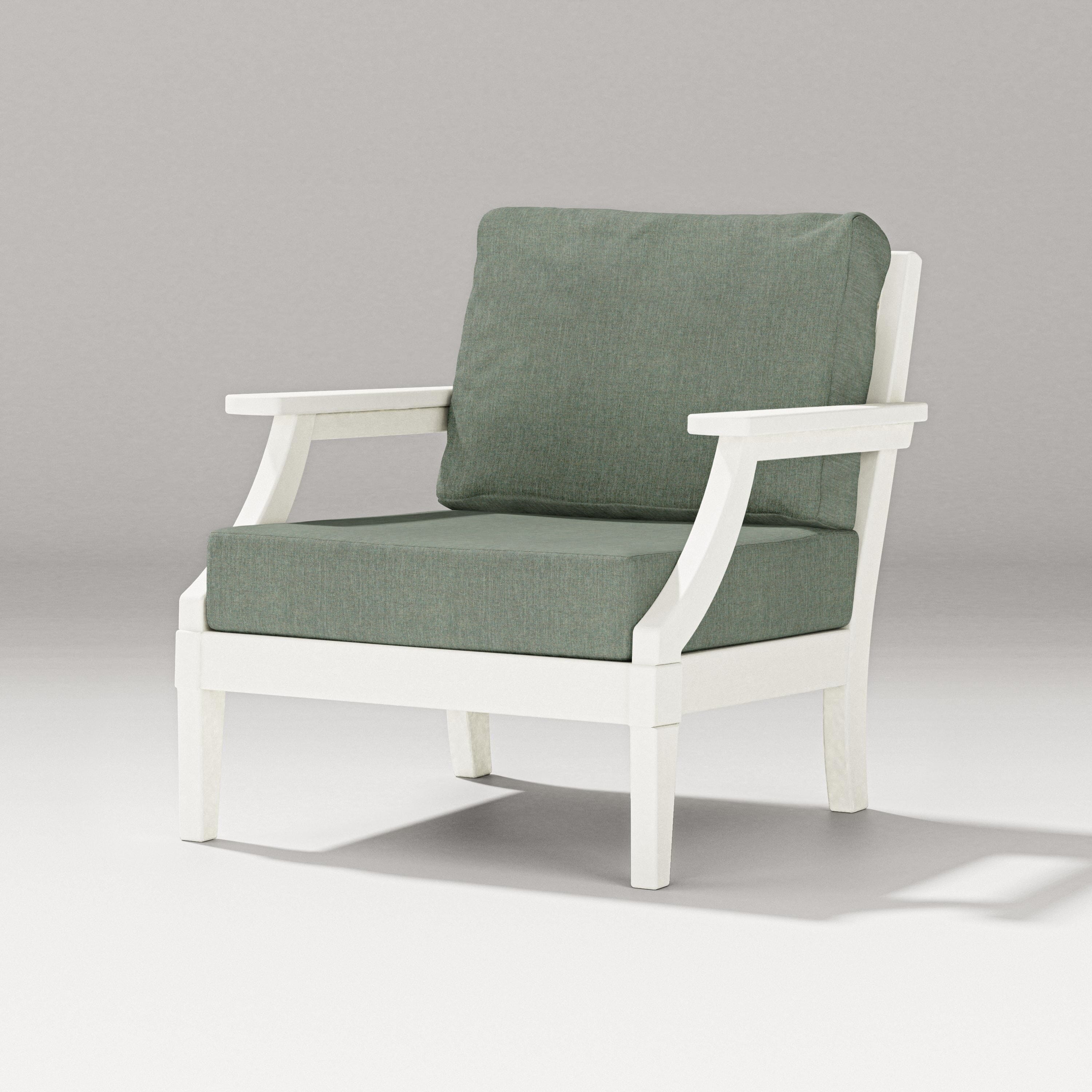 PW Designer Series Estate Lounge Chair in Vintage White / Cast Sage