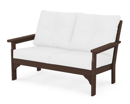 POLYWOOD® Vineyard Deep Seating Loveseat in Mahogany / Natural