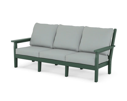 POLYWOOD® Chippendale Deep Seating Sofa in Green / Spa