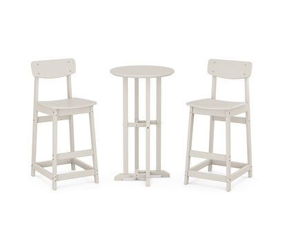 POLYWOOD® Modern Studio Urban Bar Chair 3-Piece Bistro Set in Sand