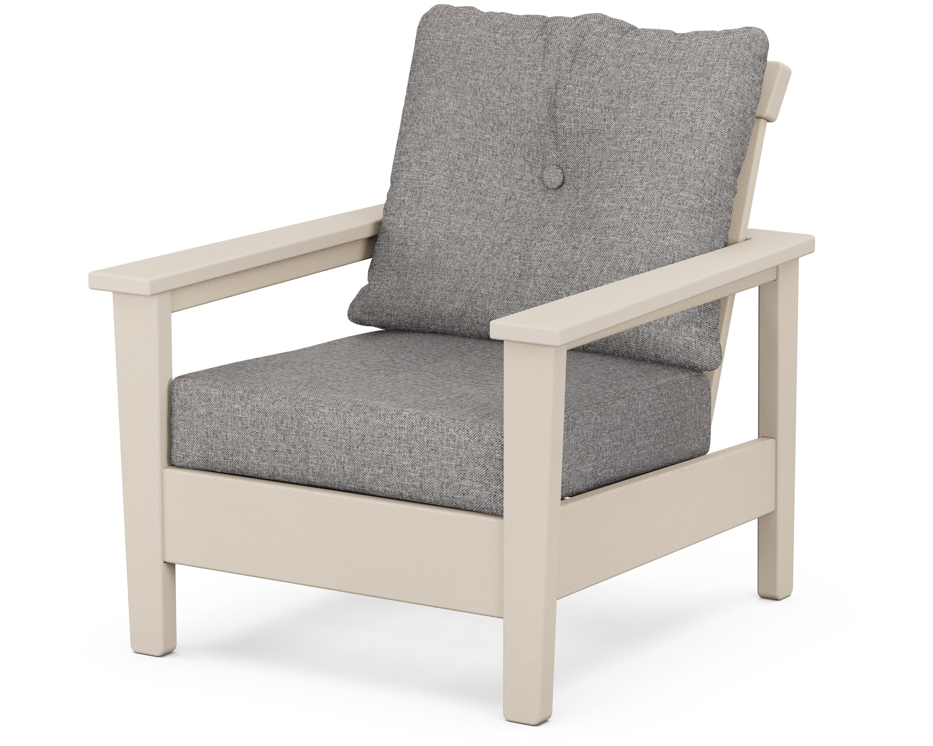 POLYWOOD® Prescott Deep Seating Chair in Sand / Grey Mist