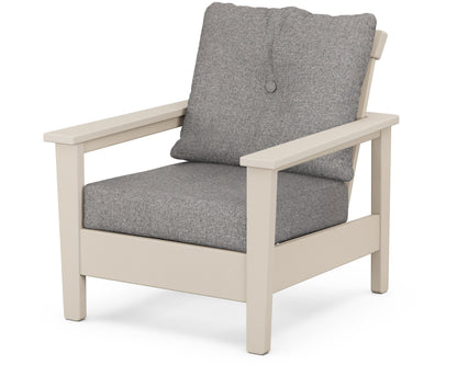 POLYWOOD® Prescott Deep Seating Chair in Sand / Grey Mist