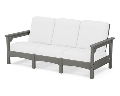 POLYWOOD® Club Sofa in Slate Grey / Natural