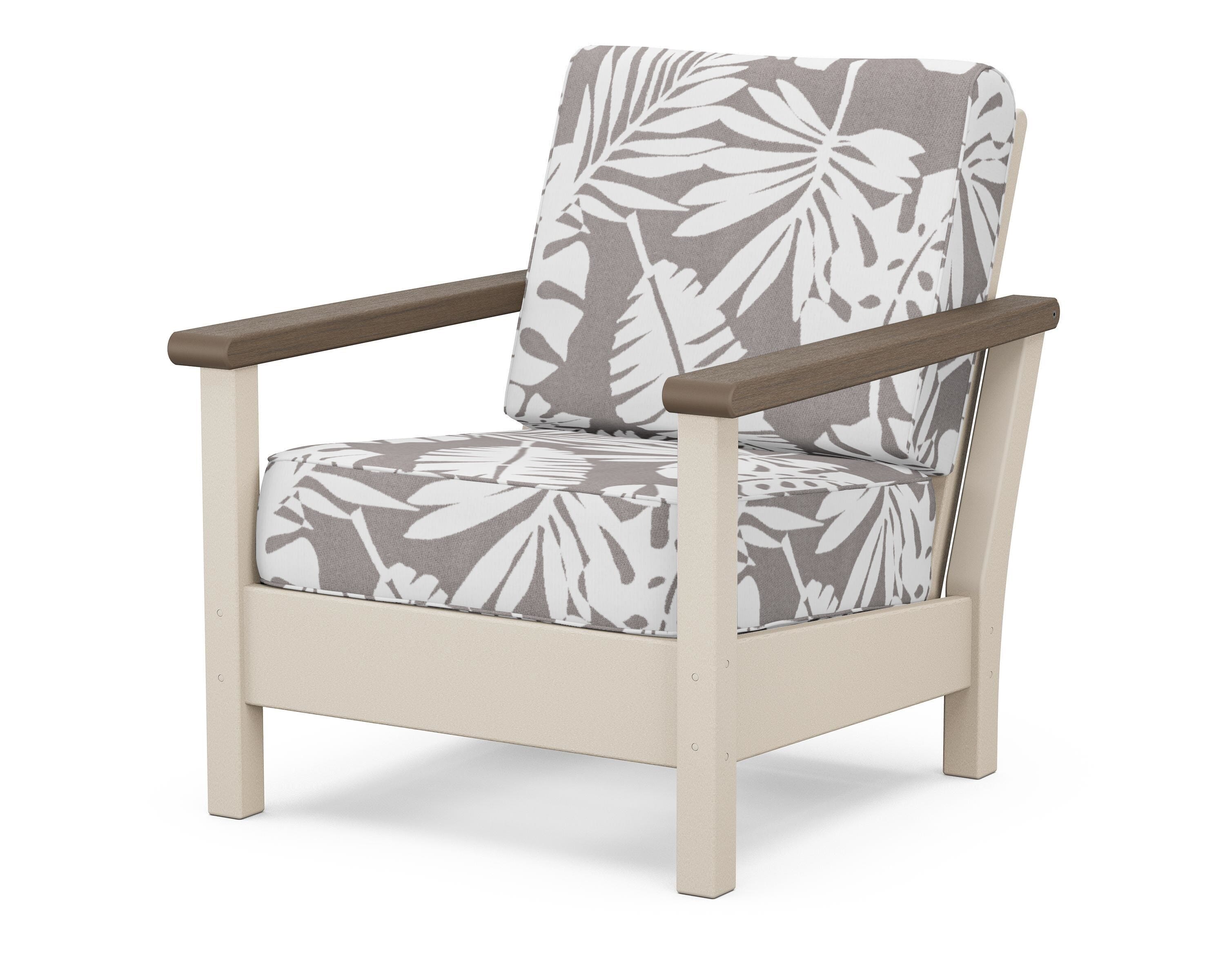 POLYWOOD® Harbour Deep Seating Chair in Sand / Kona / Leaf Grey Mist
