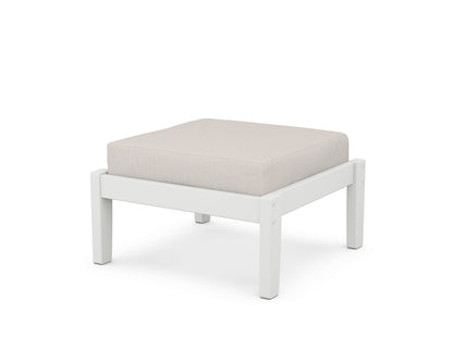 Unbranded Deep Seating Ottoman in White / Cast Ash