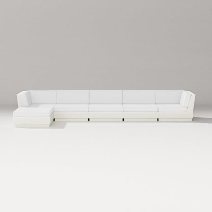 PW Designer Series Elevate 6-Piece Chaise Sectional in Vintage White / Natural