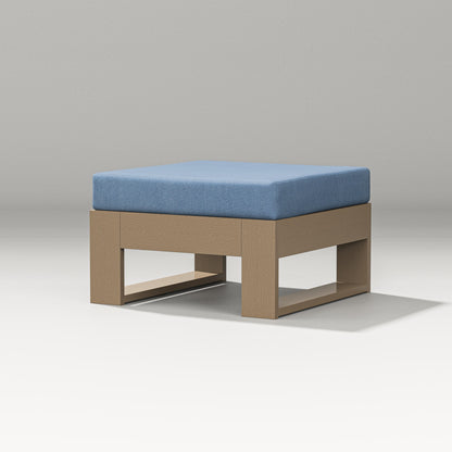 PW Designer Series Latitude Lounge Ottoman in Vintage Sahara / Sky Blue