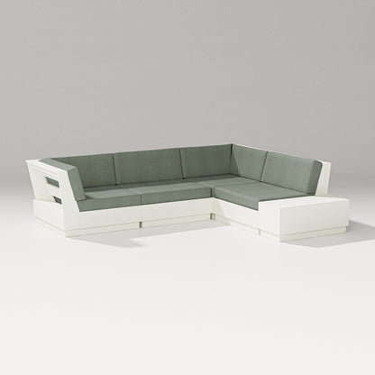 PW Designer Series Elevate Corner Sectional in Vintage White / Cast Sage