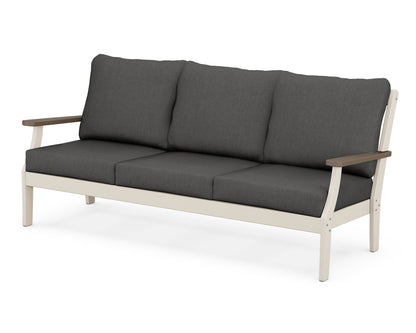 POLYWOOD® Braxton Deep Seating Sofa in Sand / Kona / Spectrum Carbon