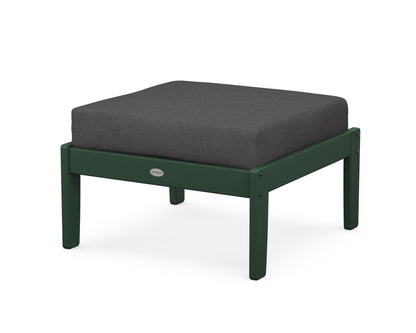 POLYWOOD® Braxton Deep Seating Ottoman in Green / Spectrum Carbon