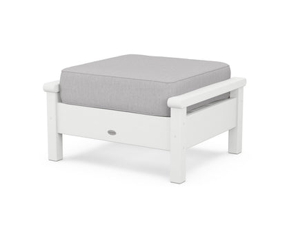POLYWOOD® Harbour Deep Seating Ottoman in White / Granite