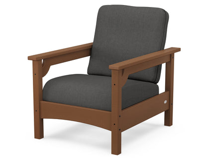 POLYWOOD® Club Chair in Teak / Spectrum Carbon