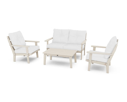 POLYWOOD® Lakeside 4-Piece Deep Seating Set in Sand / Natural