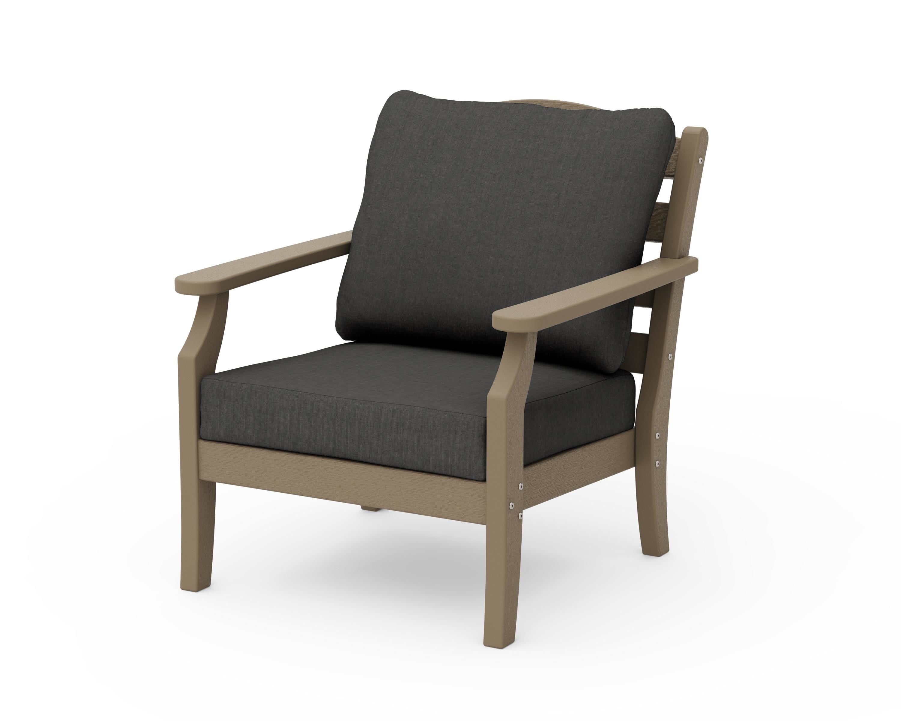 Draper James™ by  POLYWOOD® Savannah Deep Seating Chair in Vintage Sahara / Spectrum Carbon
