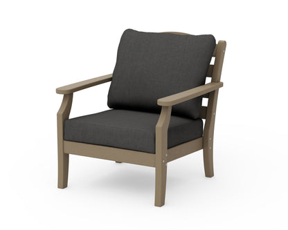 Draper James™ by  POLYWOOD® Savannah Deep Seating Chair in Vintage Sahara / Spectrum Carbon