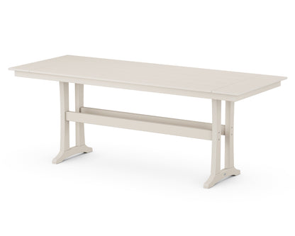 POLYWOOD® Farmhouse Trestle 38" x 96" Counter Table in Sand