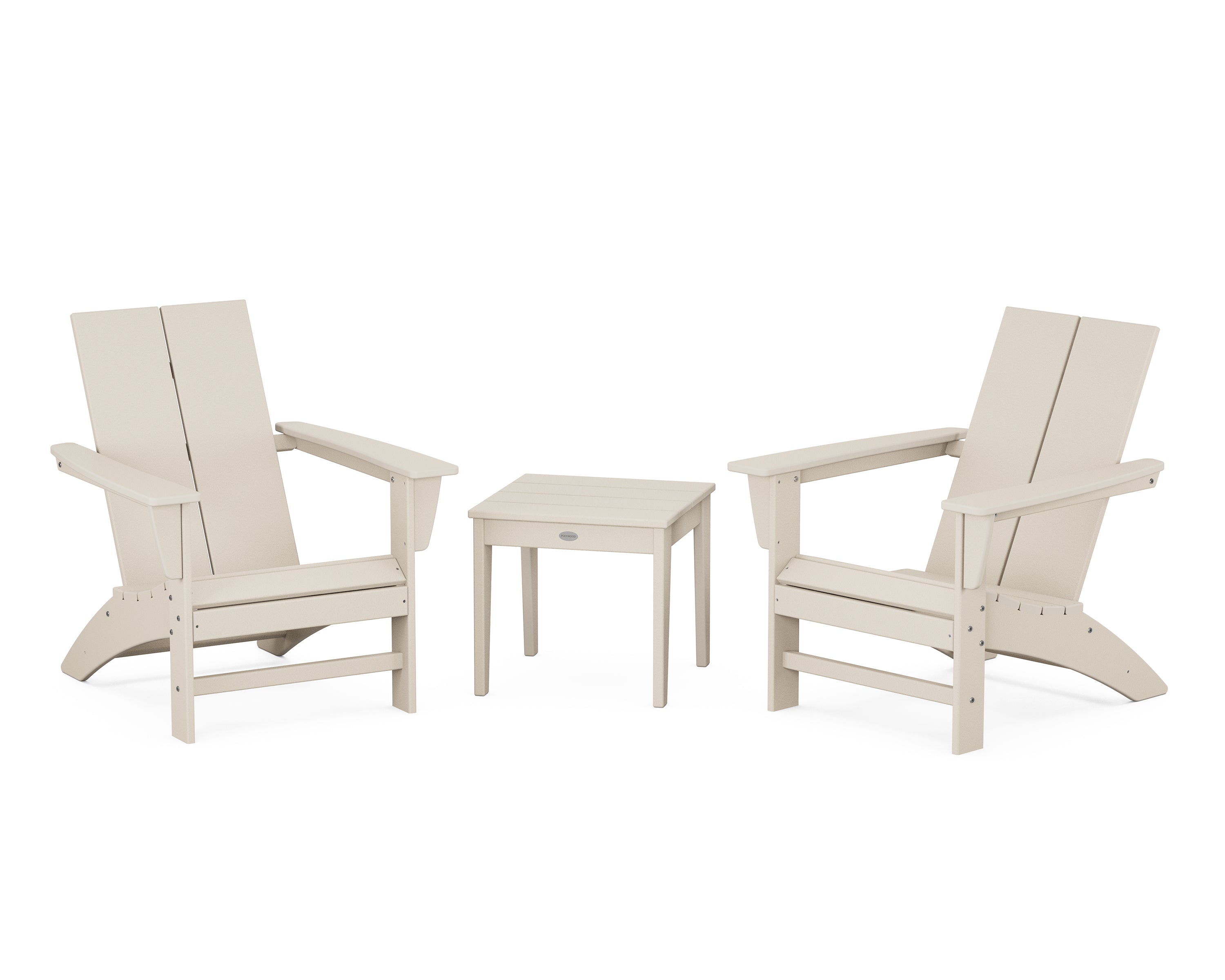 Country Living Cottage Modern Adirondack Chair 3-Piece Set in Sand