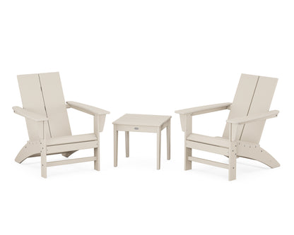 Country Living Cottage Modern Adirondack Chair 3-Piece Set in Sand