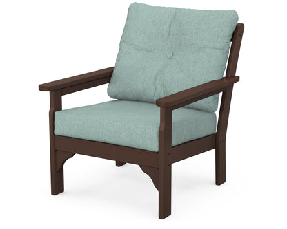 POLYWOOD® Vineyard Deep Seating Chair in Mahogany / Glacier Spa