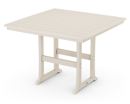 POLYWOOD® Nautical Trestle 59" Bar Table in Sand