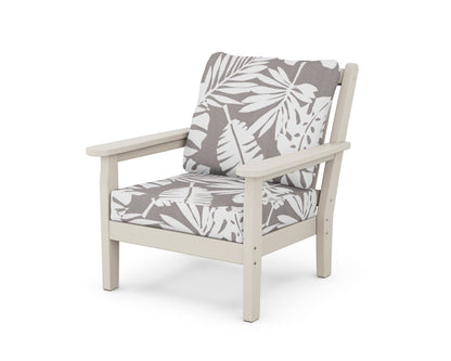 POLYWOOD® Chippendale Deep Seating Chair in Sand / Leaf Grey Mist