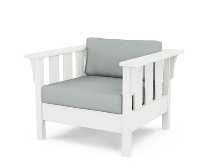 Martha Stewart by POLYWOOD® Acadia Deep Seating Chair in White / Spa