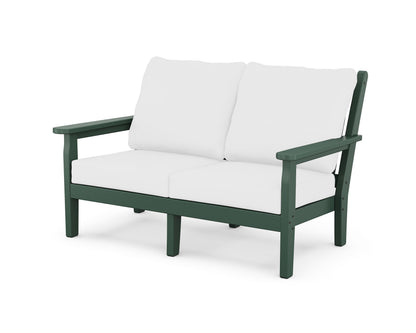 POLYWOOD® Chippendale Deep Seating Loveseat in Green / Natural