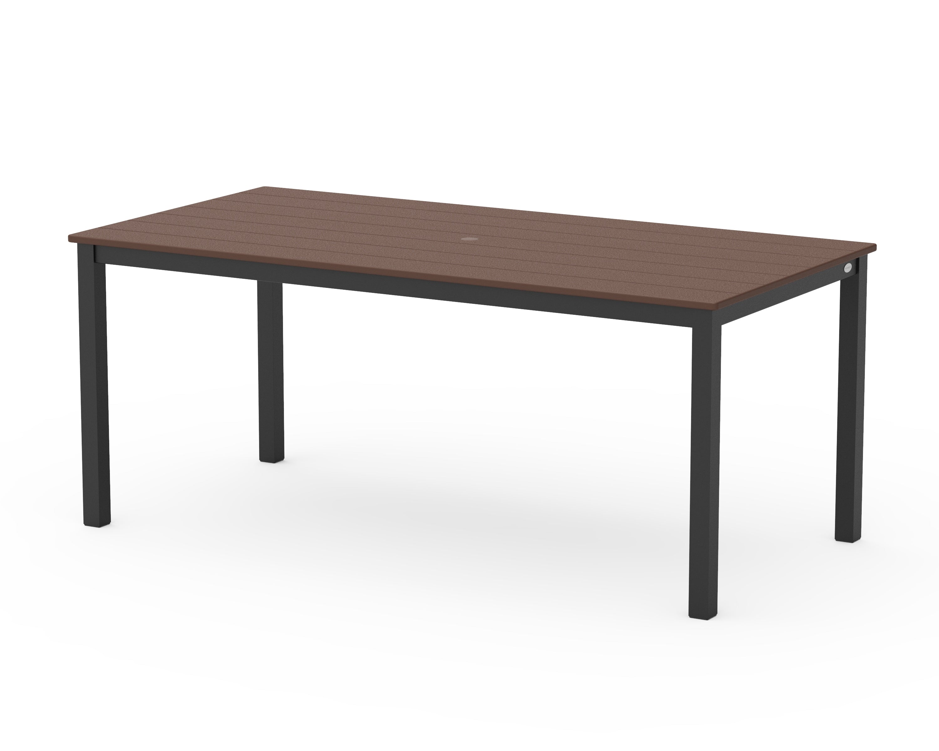 POLYWOOD® Main Street 36" x 72" Dining Table in Black / Mahogany