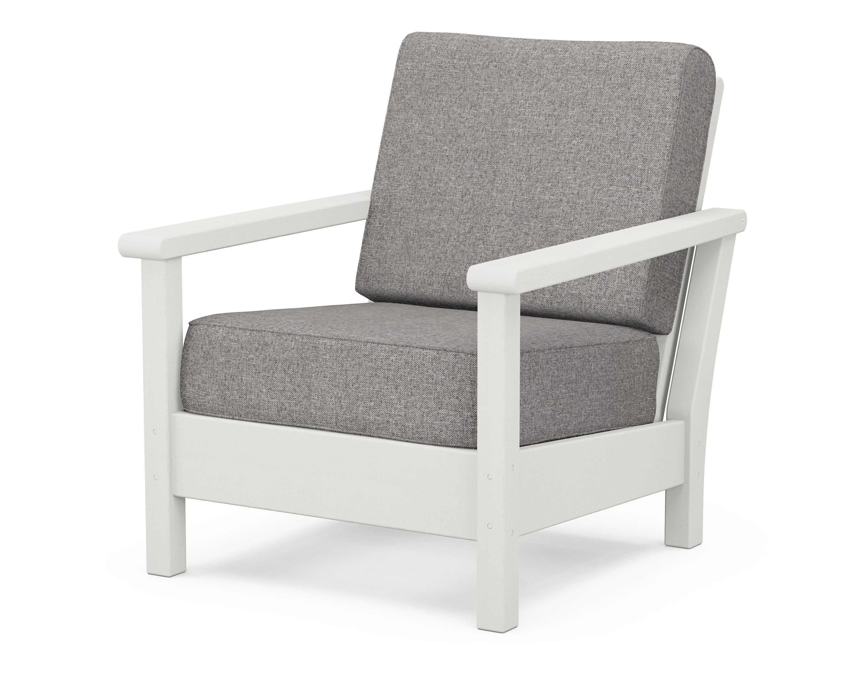 POLYWOOD® Harbour Deep Seating Chair in Vintage White / Grey Mist
