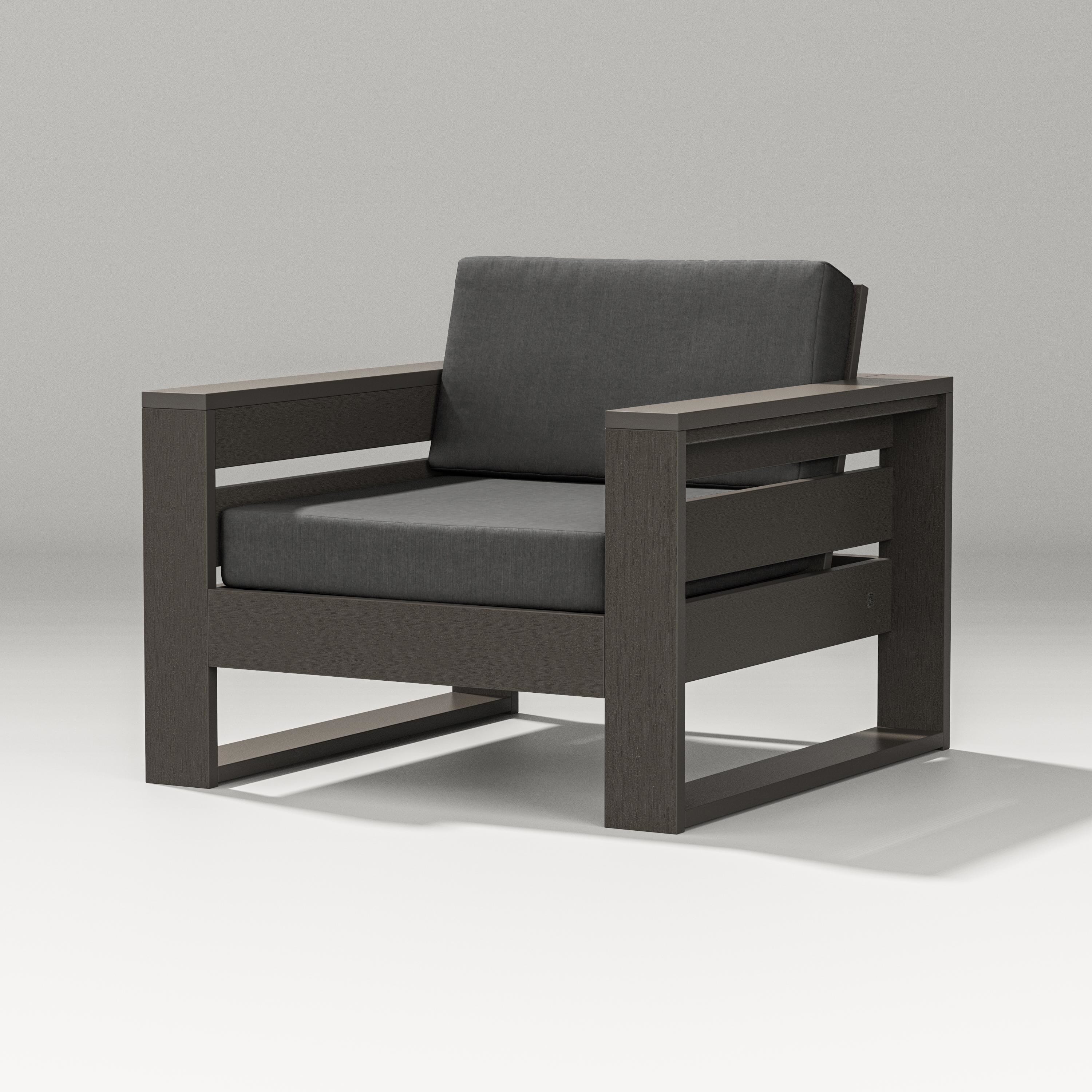 PW Designer Series Latitude Lounge Chair in Vintage Coffee / Spectrum Carbon