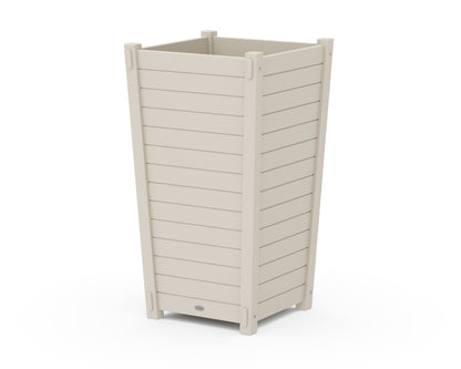 POLYWOOD® Nautical Large Tapered Square Tall Planter Box in Sand