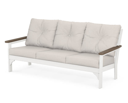 POLYWOOD® Vineyard Deep Seating Sofa in White / Kona / Cast Ash