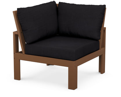 Unbranded Modular Corner Chair in Teak / Midnight Linen
