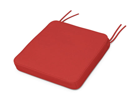 Martha Stewart by POLYWOOD® Chinoiserie Side Chair Seat Cushion in Crimson Linen
