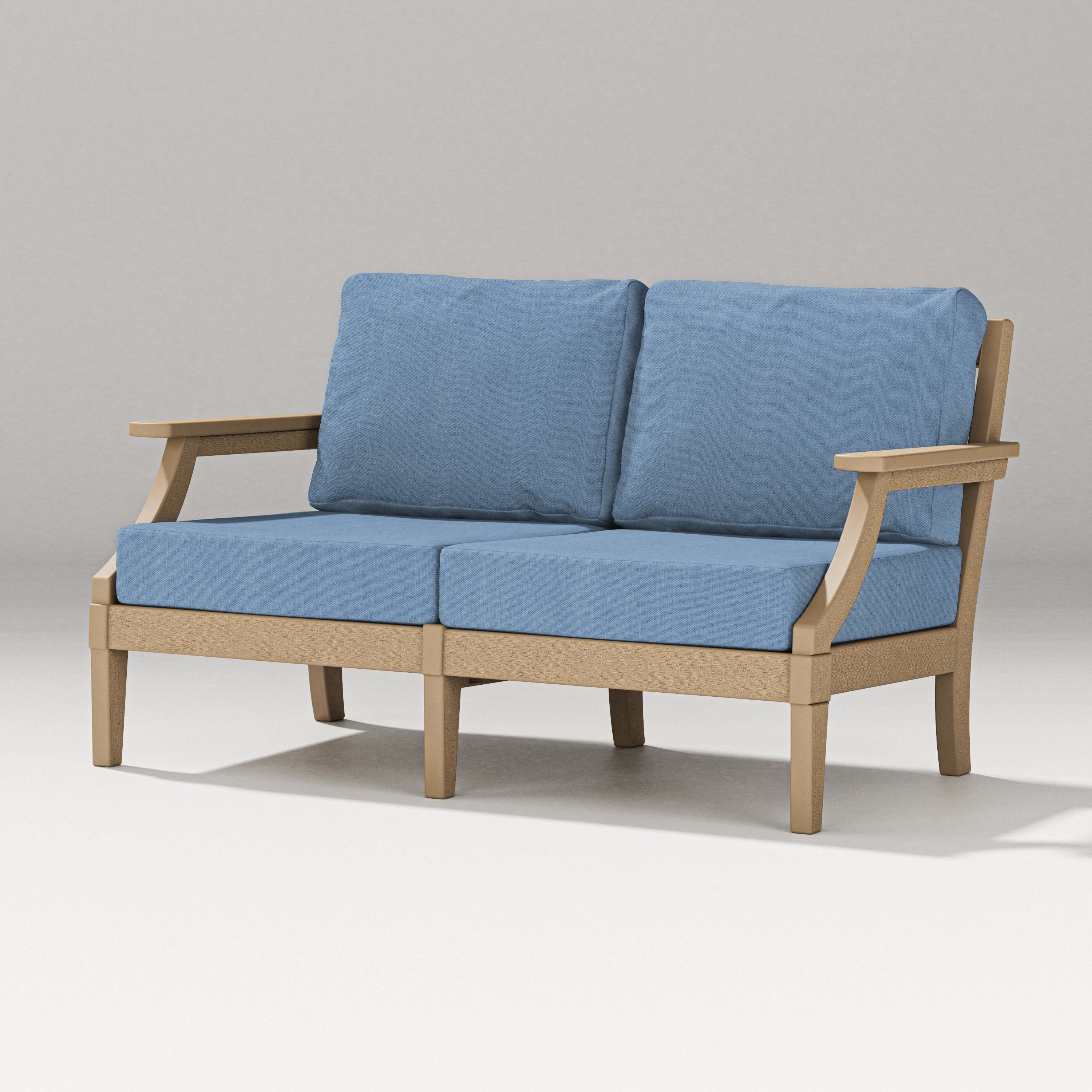 PW Designer Series Estate Loveseat in Vintage Sahara / Sky Blue